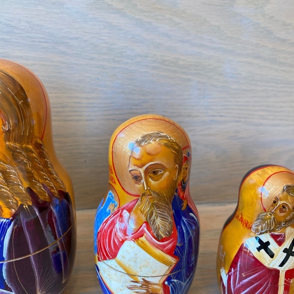 COPY - Matryoshka Russian wooden Nesting Doll Religious set of 10 - Picture 7 of 16